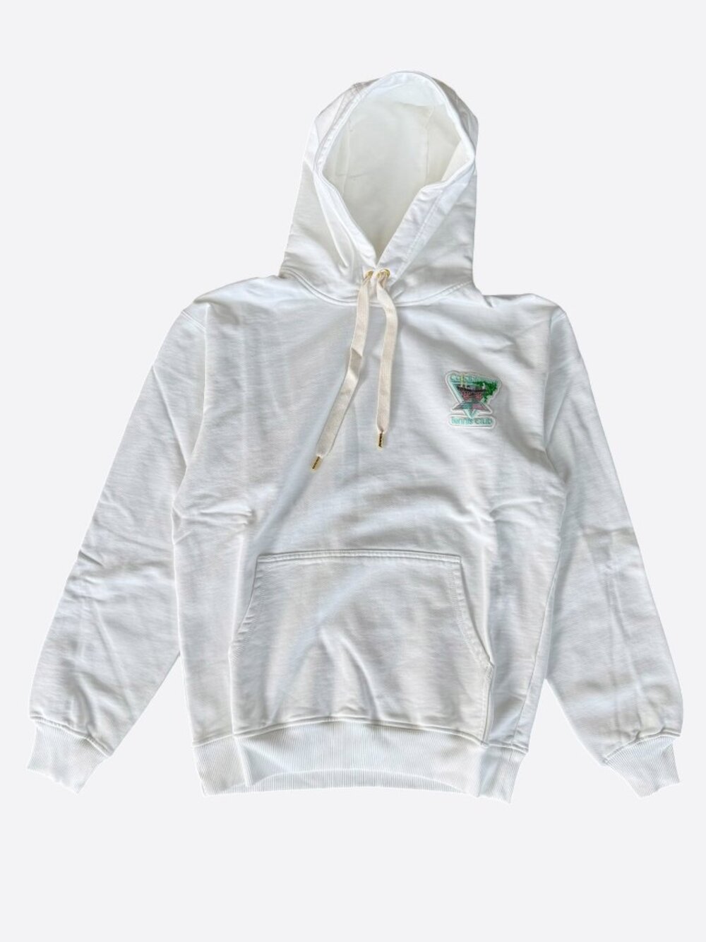 Casablanca White & Multicolor Tennis Club Embroidered Logo Hoodie